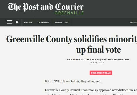 Greenville solidifies minority districts